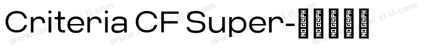 Criteria CF Super字体转换